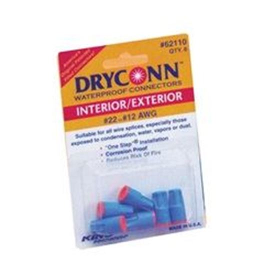 Picture of Wire Connector: Dryconn - Aqua / Blue - Wire #14-6 (3/Bag)-62310