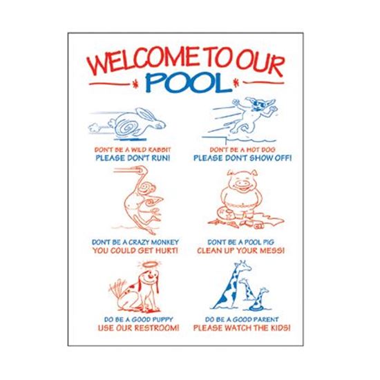 Picture of Welcome To Our Pool Sign Sw8976