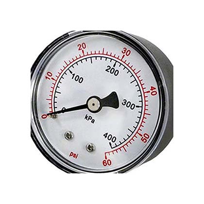 Picture of Pressure Gauge 1/4"mpt, 0-60psi, Back Mount 336000023T