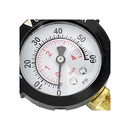 Picture of Pressure Gauge 1/4"mpt 0-60psi Bottom Mount 190058