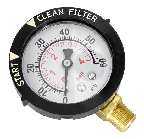 Picture of Pressure Gauge 1/4"mpt 0-60psi Bottom Mount 190058