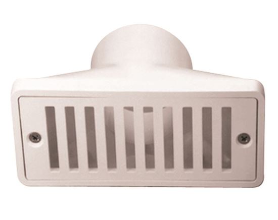 Picture of Gutter Drain 2.5" X 6" w/Grate White 542039