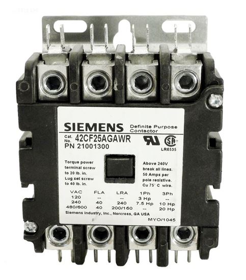 Picture of Contactor  Coates 4 pole 50 amp, 208/240V coil 21001300