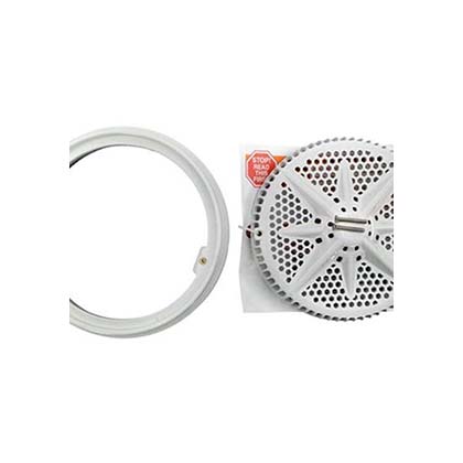 Picture of Main Drain Grate PentairStarGuard 8" 112gpm White Long Ring 500108
