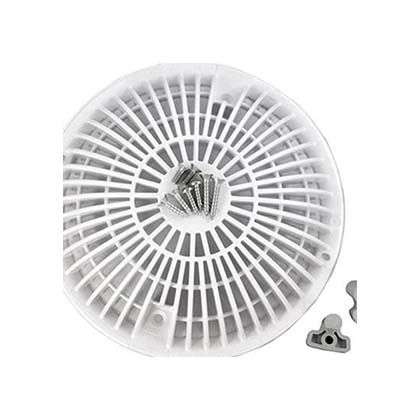 Picture of Main Drain Grate Retro 8" Round MoFlow w/Hardware White r8Mf101