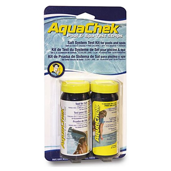 Picture of Aquacgeck salt system test kit has 10 yellow ac542228