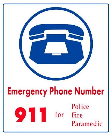 Emergency Numbers Sign 6010Ws1012E | Pool & Spa Parts & Accessories ...