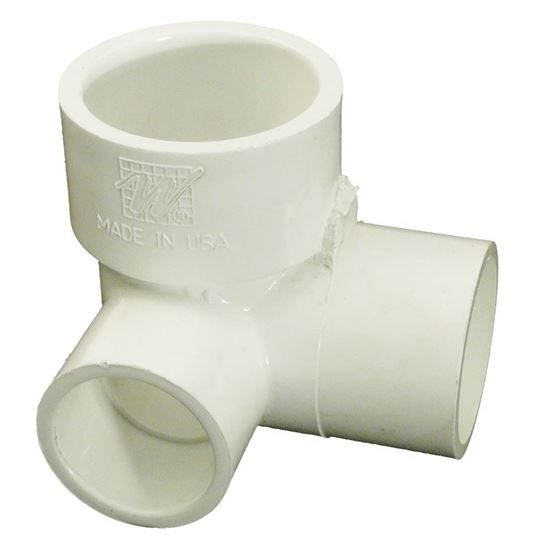 Picture of 90 Elbow 1-1/2" Slip x 1-1/2" Spigot x 1" Slip side 4114050