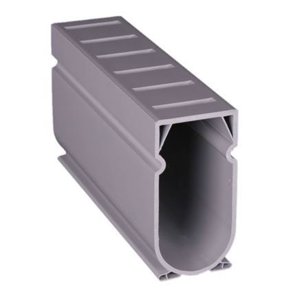 Picture of 10' Deck Drain Grey With Couplers And End D2G