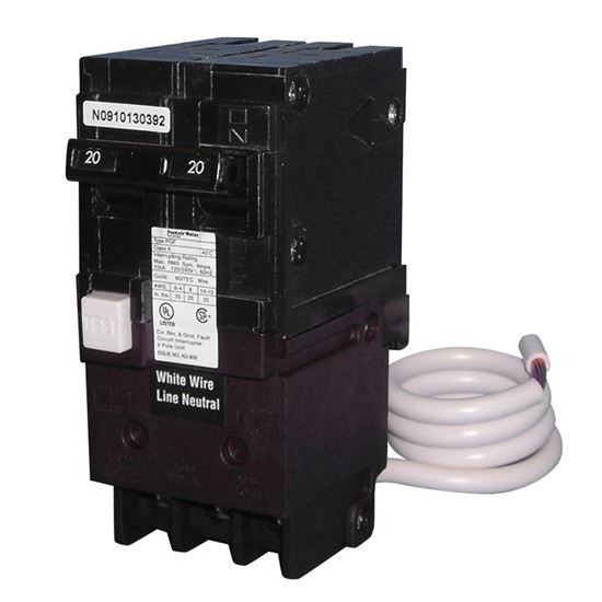 Picture of GFCI Circuit Breaker 20A, 115v/230v Double Pole Pa220Gf