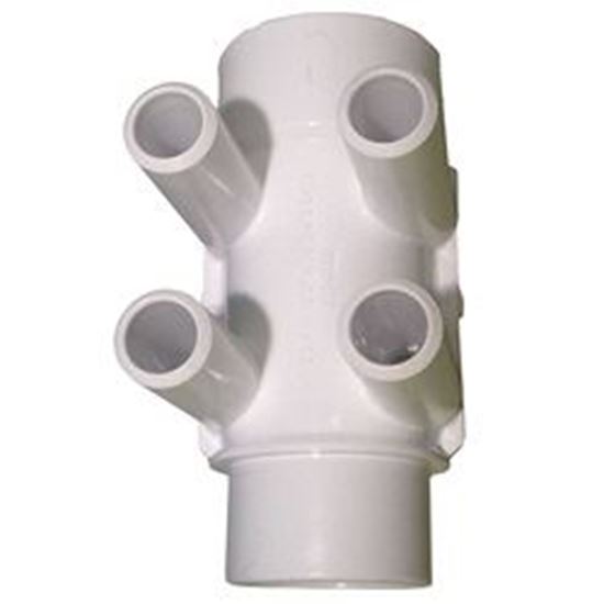 Picture of Manifold, Pvc, Waterway, 1-1/2"S X 1-1/2"S X (4) 3/4"Sb 672-4140