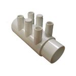 Picture of Manifold, Pvc, Gentekk, 2"Slip X 2"Spigot X (6) 3/4"Rib WM2XSP-6P