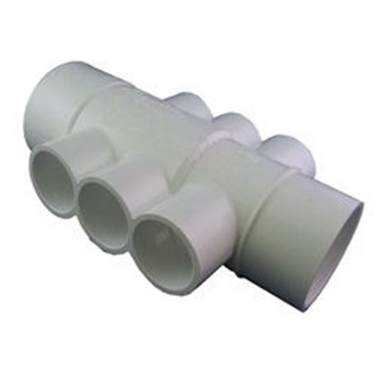 Picture of Manifold, PVC 1-1/2"S x 2"S x (6) 1"S Ports 672-4550