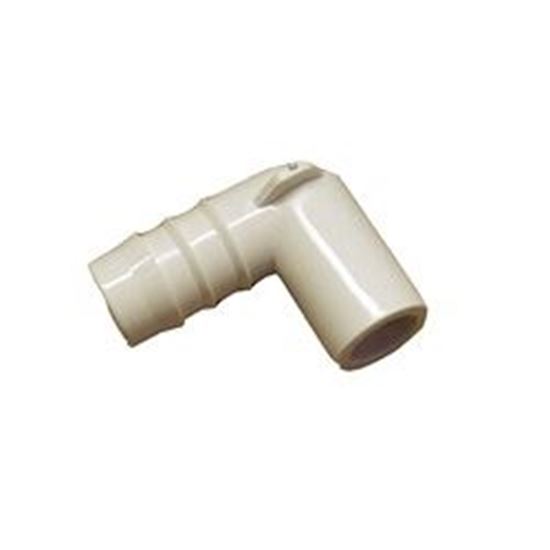Picture of Fitting, Pvc, Ribbed Barb Ell Adapter, 90¬∞, 3/4"Rb X 1 411-3500