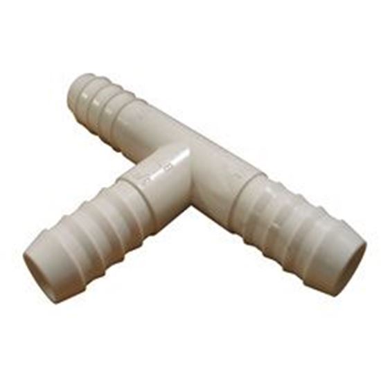 Picture of Pvc fitting tee 3/4' x 3/4' x 3/4' ribbed barb-bt34