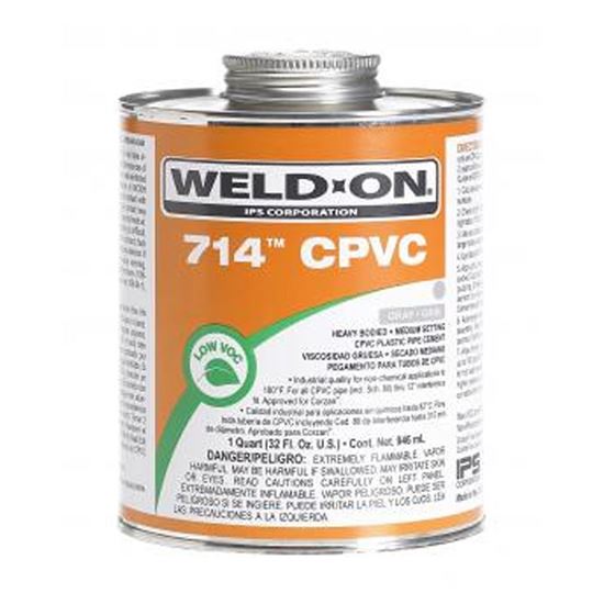 Picture of Cpvc Cement 1 Qt PC71432 Gray 714Qeach IPS10131