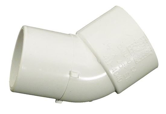 Picture of Fitting PVC Street Ell 45° 1-1/2"S x 1-1/2 411-4040