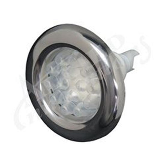 Picture of Jet Internal: 5&Quot; Led Power Storm Massage, 5-Scallop, Clear With Stainless Steel Escutcheon 212-7740L-Ss