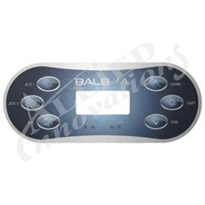 Picture of 6 Button Balboa Tp600 Keypad Overlay 12762