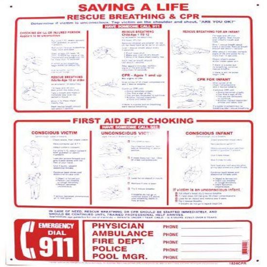 Picture of Sign Life Saving (Cpr) 18 x 24 R231100