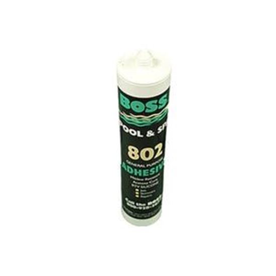 Picture of Boss Pro 802 White Silicone Adhesive Sealant 9.5 Oz. Cartridge 02506Cl10
