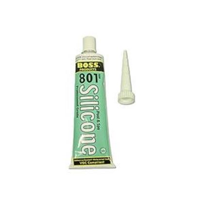Picture of Boss Pro 801 White Silicone Sealant/Adhesive 3 Oz Squeeze Tube 803