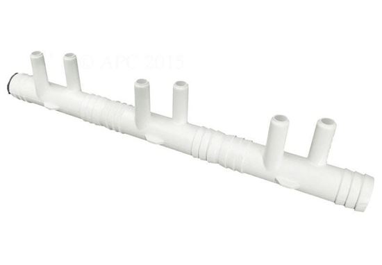 Picture of Manifold 3/8"sb, 6 Port, Flow Thru, 3/4"b x 3/4"b 6727190