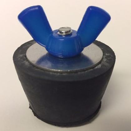 Picture of Blue Wing Nut Plug #8 50/Bag  Color Coded Wing Nut # 8