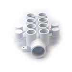 Picture of Manifold, Pvc, Waterway, 1-1/2"S X 1-1/2"Spg X (8) 3/4" 672-4640