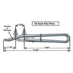 Picture of 10" 1.3kW Flo-Thru Heater Element 12-0107-K