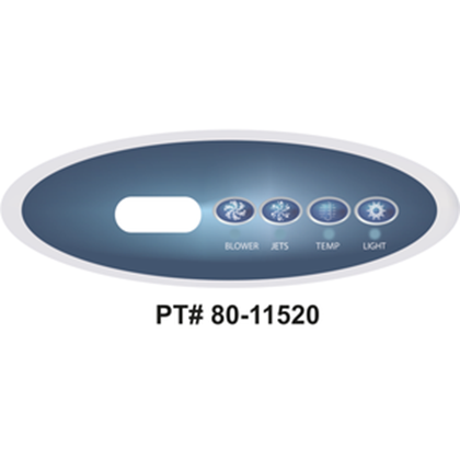 Picture of Balboa Series VL240 4 Button Topside Overlay 11520