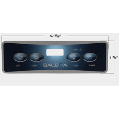 Picture of Balboa Series VL401 4 Button Topside Overlay 11885