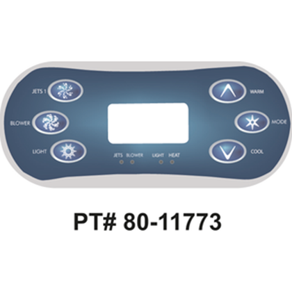 Picture of Balboa Series VL600S 6 Button Topside Overlay 11773