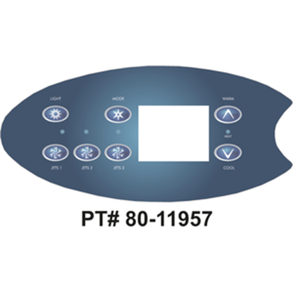 Picture of Balboa Series VL702S 7 Button Topside Overlay 11957