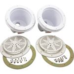 Picture of Main Drain PentStrGrd 8" 112gpm 2"Sde 1-1/2"btm ABS Wht qty2 500130