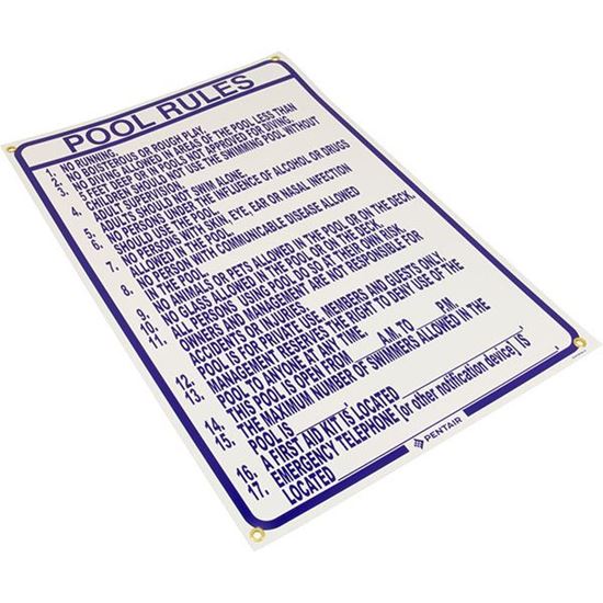 Picture of Sign Pool Rules North Carolina 24" x 36" R234100