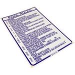 Picture of Sign Pool Rules North Carolina 24" x 36" R234100