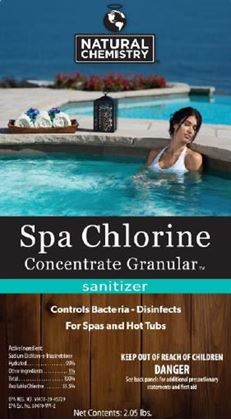 Picture of Natural Chemistry Spa Granular Chlorine Concentrate 2 lb Bottle | 14221NCM