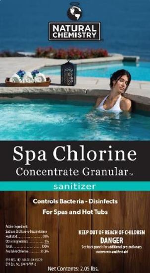 Picture of Natural Chemistry Spa Granular Chlorine Concentrate 2 lb Bottle | 14221NCM
