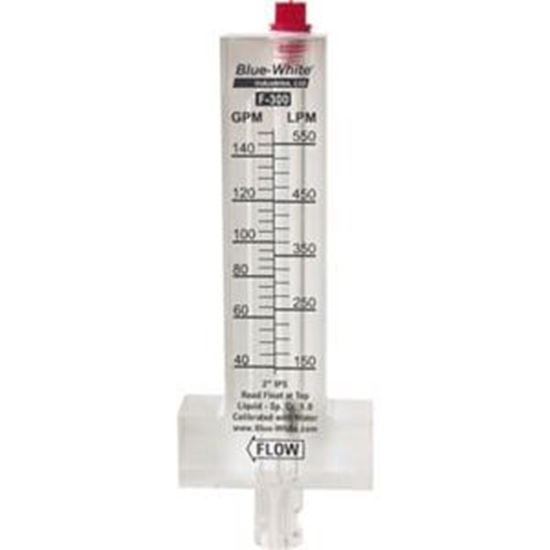 Picture of Blue White Flowmeter Plastic 2.5" Bluewhite Flowmeter PVC 2-1/2In 60-240Gpm Nsf Approved | F-30250P
