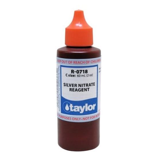 Picture of Taylor 2 Oz Silver Nitrate Rgent10 Ml Sample 1 Drop = 200 Ppm Nacl Dropper Bottle | R-0718-C