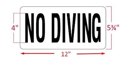 Picture of Inlays No Diving Words4" | V621700