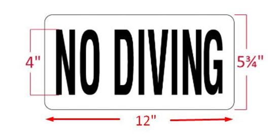 Picture of Inlays No Diving Words4" | V621700