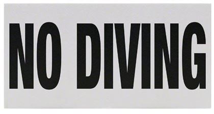 Picture of Inlays No Diving Words4" Letters-1  SR | C621700