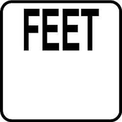 Picture of Raised Stick-On Depth Marker Feet | 621531